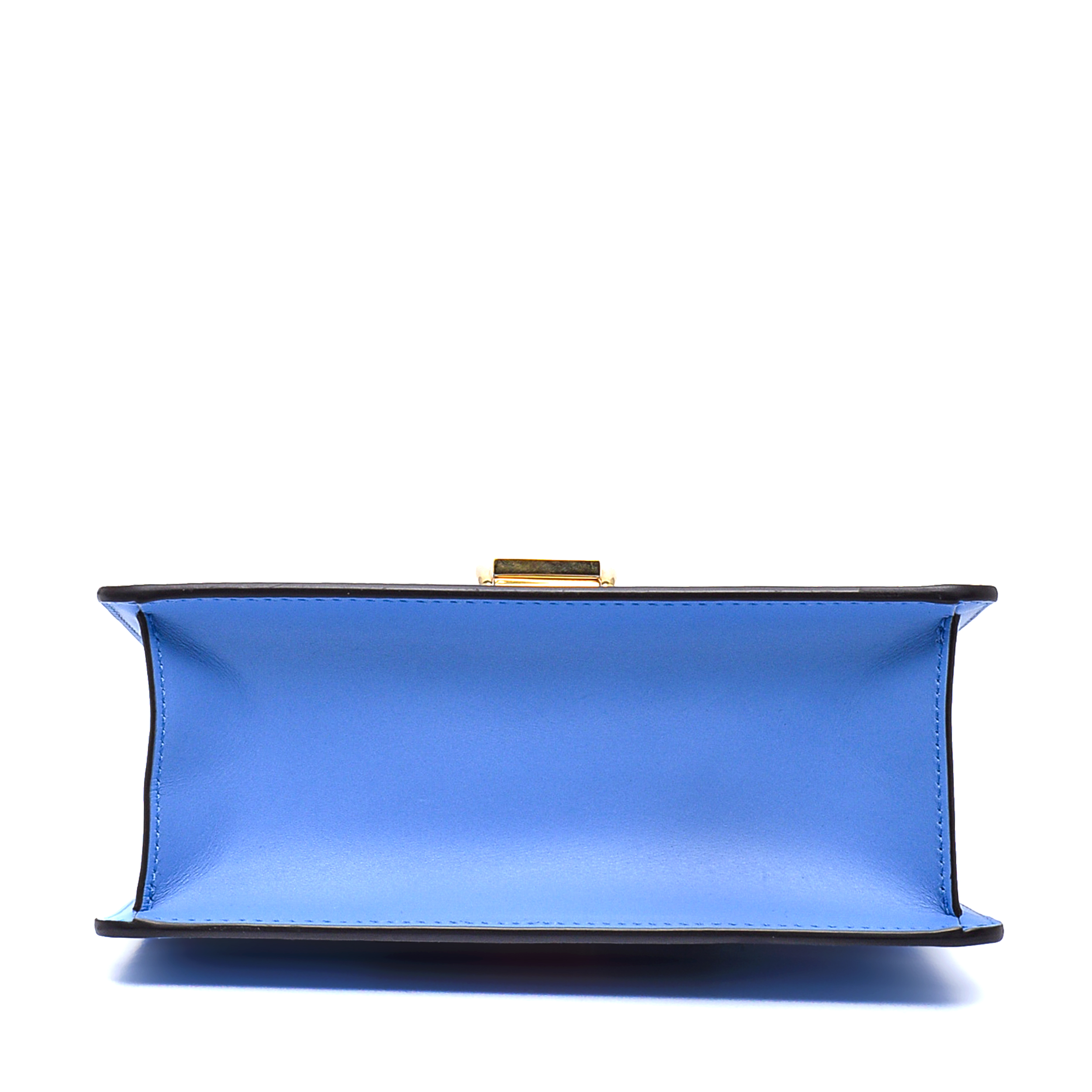 Gucci - Sylvie Blue Leather Mini Top Handle 2 Strap Bag